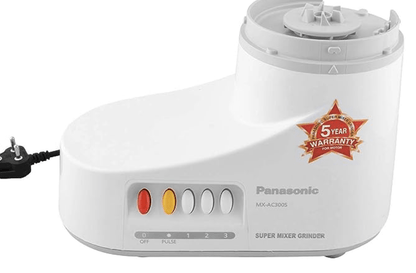 Panasonic MX-AC300S-H 550-Watt 3-Jar Super Mixer Grinder (Grey)