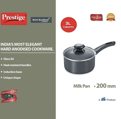 Prestige Aluminium Milk Pan, 2.25 Litres/18cm, Black-3