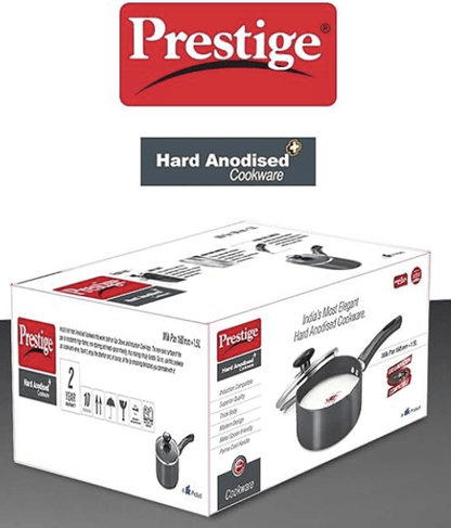 Prestige Aluminium Milk Pan, 3 Litres/20cm, Black