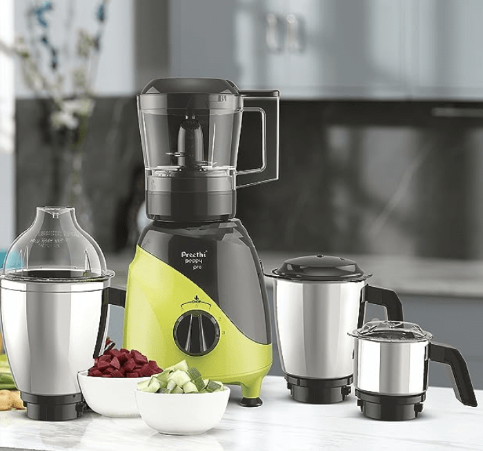 Preethi Peppy Pro MG 247, 750 Watts, 4 Jars - Unique Rapid 10 Chopping Jar, Dual Colour Swish design, Green/Black, 5 Yr Motor Warranty & Lifelong free service-2