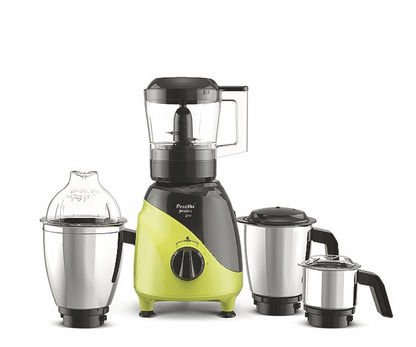 Preethi Peppy Pro MG 247, 750 Watts, 4 Jars - Unique Rapid 10 Chopping Jar, Dual Colour Swish design, Green/Black, 5 Yr Motor Warranty & Lifelong free service