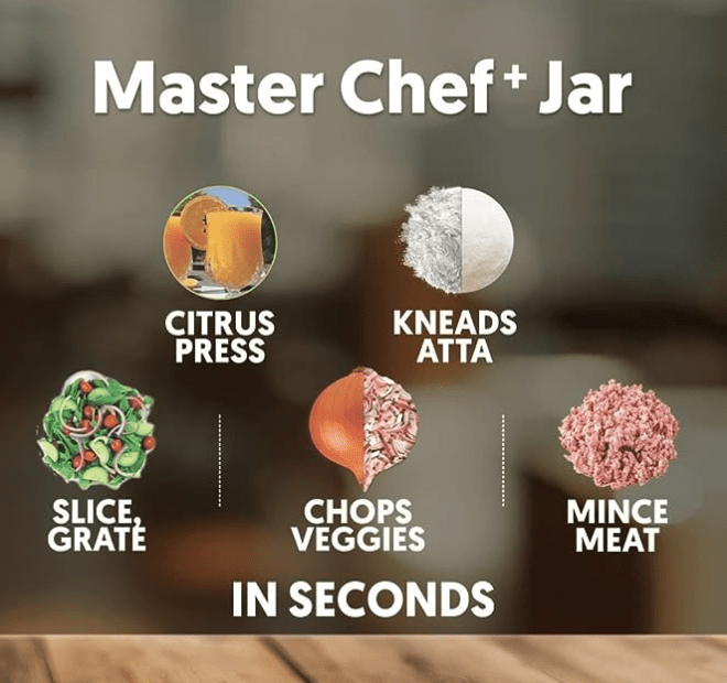 Preethi Zion Mixer Grinder for Kitchen - 4 Jars 750 Watt Mixie (3 Stainless steel Jars+1 Master Chef Plus Food processor Jar), Flexi lids, Vega W5 motor, Black (MG-227)