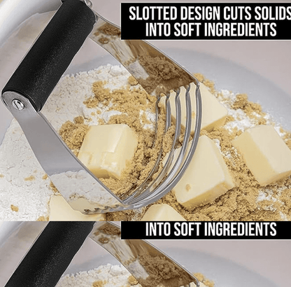 Rena Germany - Dough Blender - Stainless Steel Blades - Pastry Mixer - Dough Cutter - Ideal for Butter / Pie Crust / Baking / Salsa / Pastry