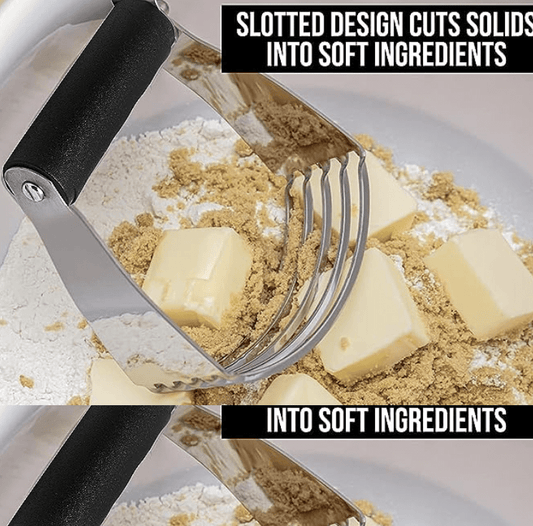 Rena Germany - Dough Blender - Stainless Steel Blades - Pastry Mixer - Dough Cutter - Ideal for Butter / Pie Crust / Baking / Salsa / Pastry