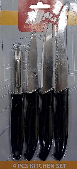 Anjali 4 Pc Knives set1 no's Blister Pk (Stainless Steel)