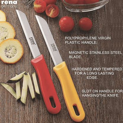 rena germany Kitchen Knife Set - Multipurpose Utility Knives for Household - Serrated Knife - Pack of 10, Stainless Steel