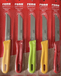 rena germany Steel 90mm Plastic Knife Set (Pack of 5)-1