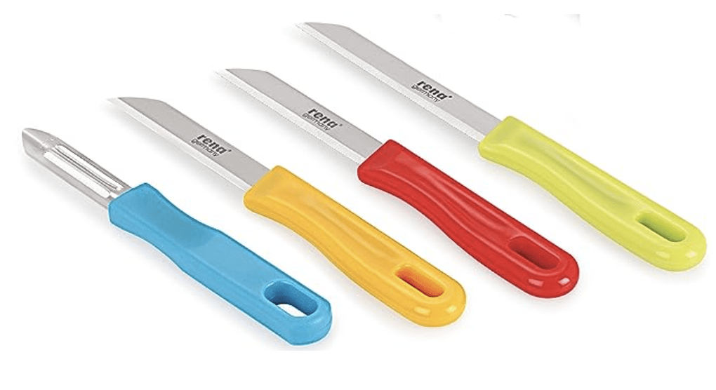 Rena Germany - Knife - Kitchen Knives - Multi Color - Stainless Steel - 4PC Set