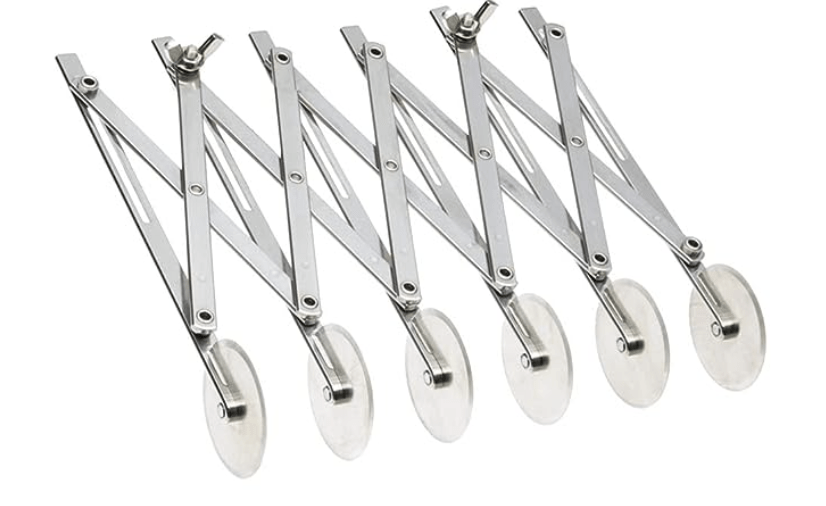 Wheel Dough Cutter - Kaju Katli/Pastry Sheets/Samosa Patti/Pasta Cutter - with Expandable Divider