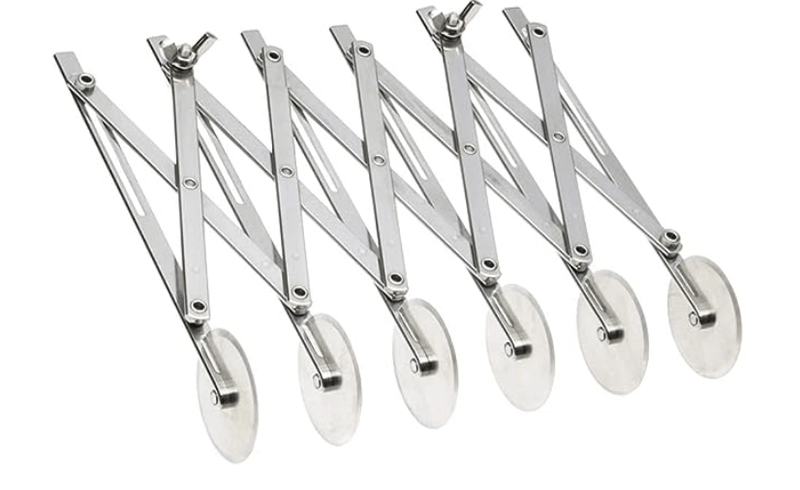 Wheel Dough Cutter - Kaju Katli/Pastry Sheets/Samosa Patti/Pasta Cutter - with Expandable Divider-1