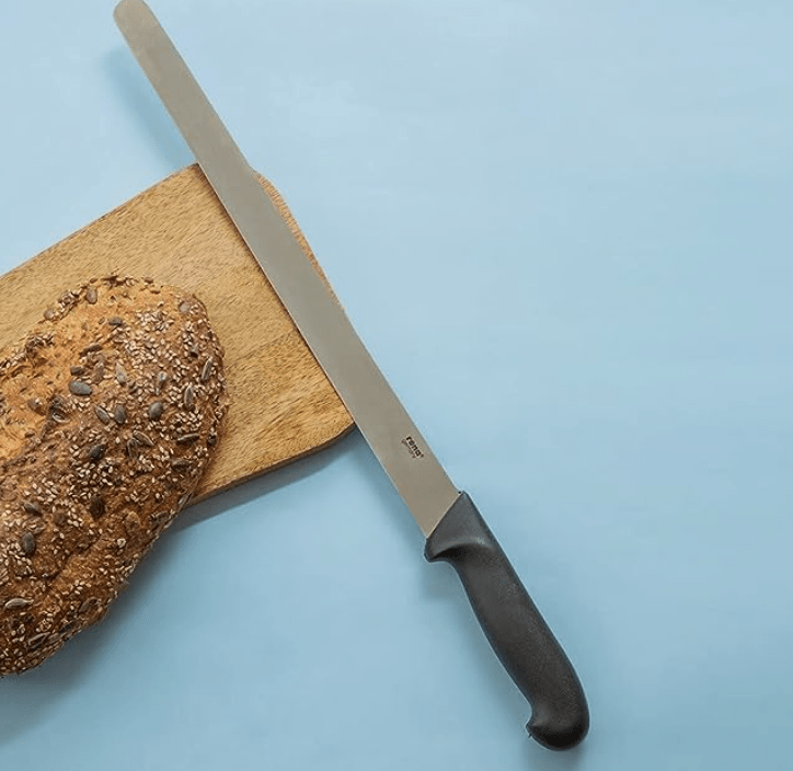 rena germany - Bread Knife - Bread Slicing Knife - Stainless Steel Blade - Shawarma Knife - Plastic Handle - 340 mm Plain Knife-1