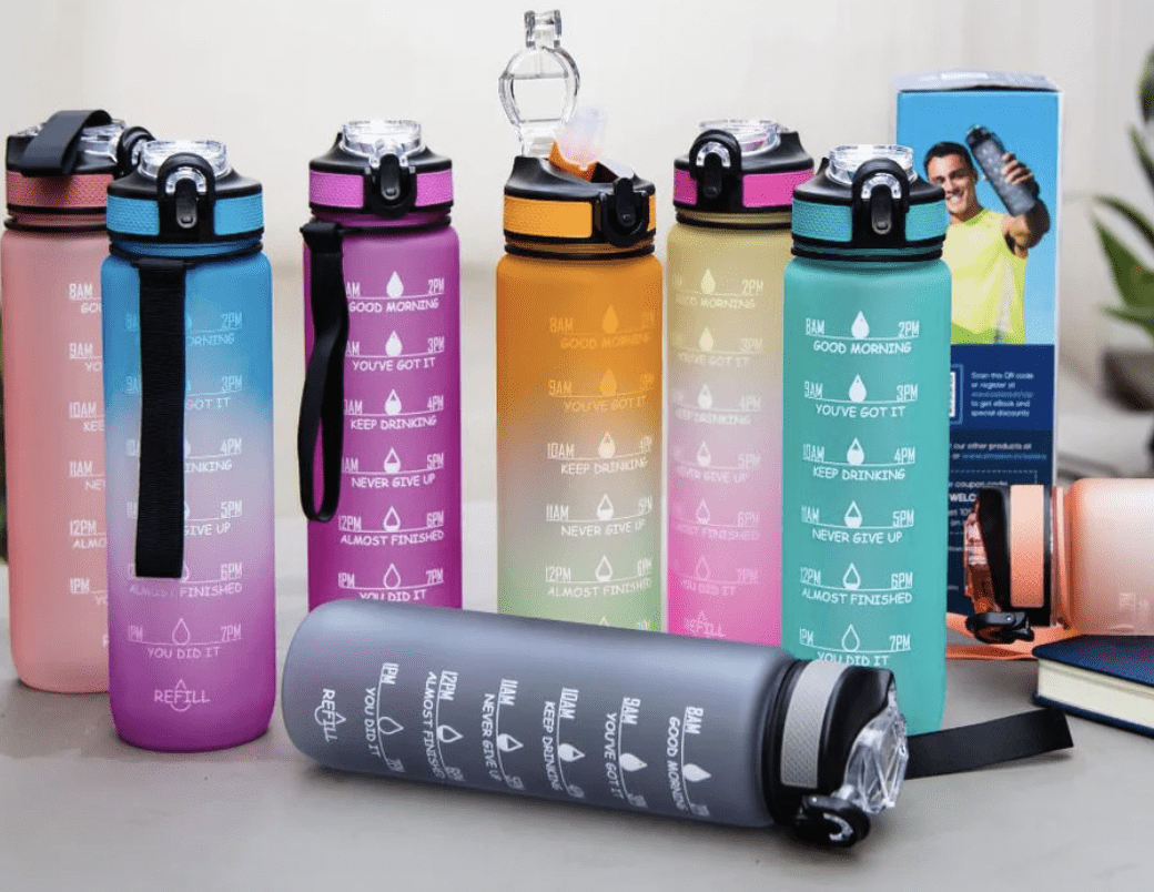 Solara Motivational Water Bottle colourful bottle rainbow colour bottle