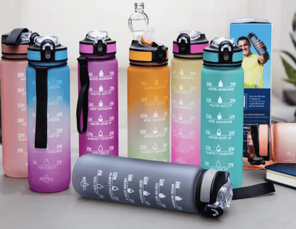 Solara Motivational Water Bottle colourful bottle rainbow colour bottle