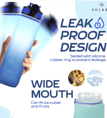 Solara Motivational Water Bottle colourful bottle rainbow colour bottle