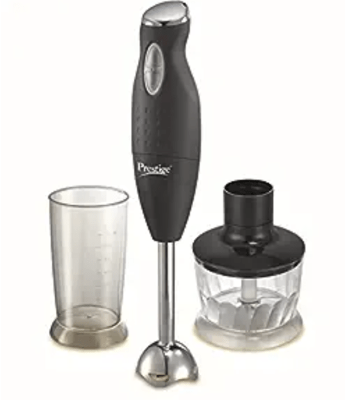 Prestige PHB 6.0 200 Watt 2 Speed Hand Blender with Blending Jar, Chopping, Whisking Attachment