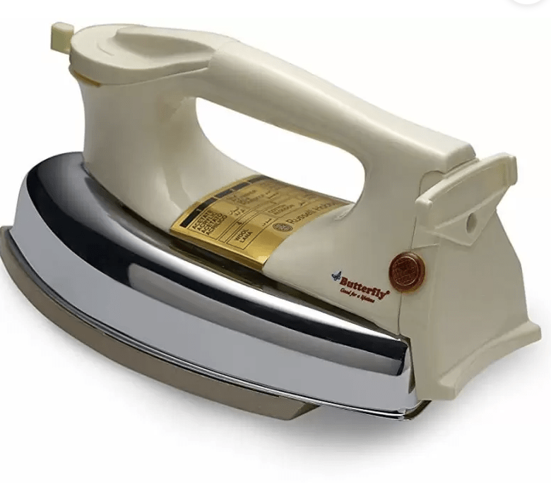 Butterfly Endura Plus 1000 W Dry Iron  (Ivory & Chrome)