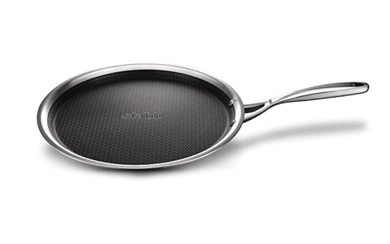 Stahl Triply Stainless Steel Non Stick Tawa | Tri Ply Dosa Tawa | Stainless Steel Scratch Resistant Dosa Tawa with Induction Base | Hybrid 6928, Dia 28 cm-2