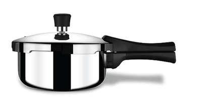 Stahl Triply Stainless Steel Pressure Cooker 2.5 Litre Outer Lid | Broad Pressure Cooker | Triply Cooker With Gas & Induction Base | Safe & Long Lasting Steel Cooker | Xpress Cooker 9242