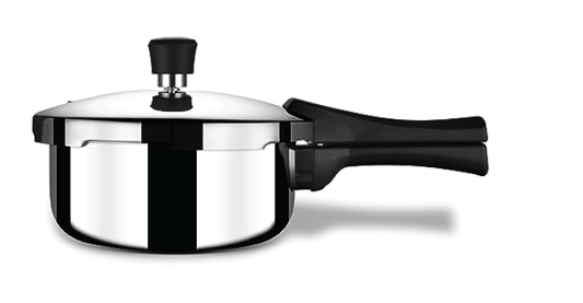 Stahl Triply Stainless Steel Pressure Cooker 2.5 Litre Outer Lid | Broad Pressure Cooker | Triply Cooker With Gas & Induction Base | Safe & Long Lasting Steel Cooker | Xpress Cooker 9242