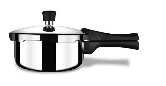 Stahl Triply Stainless Steel Pressure Cooker 2.5 Litre Outer Lid | Broad Pressure Cooker | Triply Cooker With Gas & Induction Base | Safe & Long Lasting Steel Cooker | Xpress Cooker 9242-1