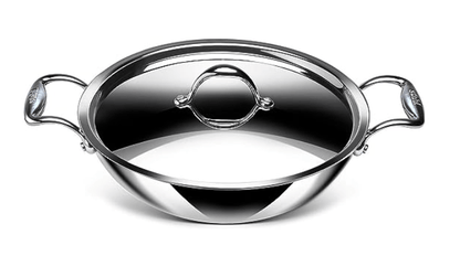 Stahl Triply Stainless Steel Kadai with Lid | Stainless Steel Cookware Tri Ply Kadhai | Gas & Induction Base | Artisan 4316, Dia 16 cm, 0.8 L (Serves 1-2 People)