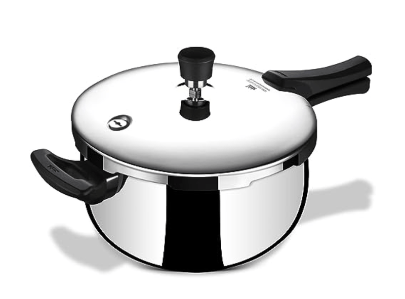 Stahl Triply Stainless Steel Pressure Cooker 3 Liter Outer Lid | Belly Pressure Cooker | Triply Cooker With Gas & Induction Base | Safe & Long Lasting Steel Cooker | Xpress Cooker 9273-1