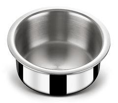 Stahl Triply Stainless Steel Tope with Lid I Stainless Steel Patila I Induction Base Tri Ply Tope 2.1 Litre I Artisan 4518, Dia 18 cm-2