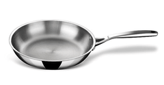 Stahl Triply Stainless Steel Pan | Stainless Steel Frying Pan with Lid | Fry Pan with Induction Base| Artisan 4424, Dia 24 cm, 1.8L-1