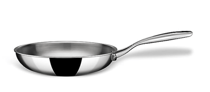 Stahl Triply Stainless Steel Pan | Stainless Steel Frying Pan with Lid | Fry Pan with Induction Base| Artisan 4422, Dia 22 cm, 1.7L