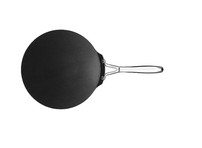 Stahl Triply Stainless Steel Non Stick Tawa I Tri Ply Dosa Tawa I Stainless Steel Tawa with Induction Base I Nevrstick 5958, Dia 28 cm