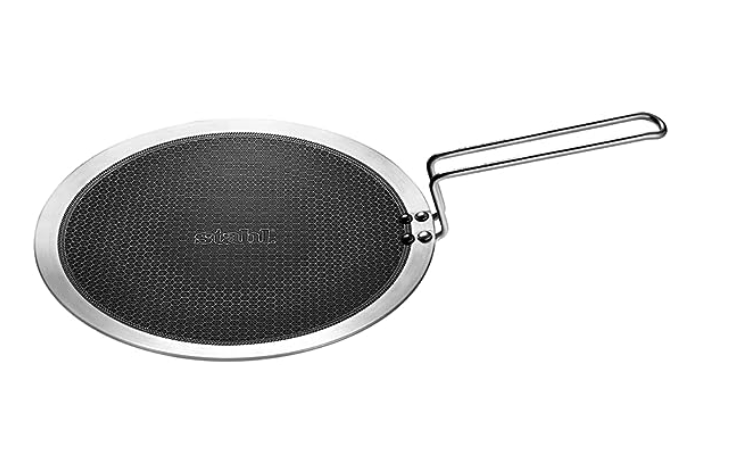 Stahl Triply Stainless Steel Non Stick Tawa | Tri Ply Roti Tawa | Stainless Steel Scratch Resistant Roti Tawa with Induction Base | Hybrid 6965, Dia 25 cm