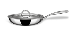 Stahl Triply Stainless Steel Artisan Nevrstick Frypan with Lid, 5420, 20cm, 1.3 Liters-1