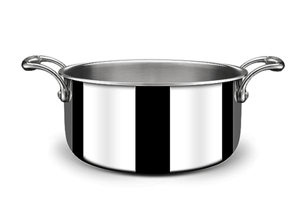 Stahl Triply Stainless Steel Sauce Pot with Lid | Stainless Steel Casserole | Tri Ply Biryani Pot with Induction Base | Artisan 4118, Dia 18 cm, 2 L