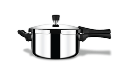 Stahl Triply Stainless Steel Pressure Cooker 3 Litre Outer Lid | Broad Pressure Cooker | Triply Cooker With Gas & Induction Base | Safe & Long Lasting Steel Cooker | Xpress Cooker 9253-1