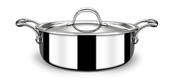Stahl Triply Stainless Steel Artisan Cook & Serve Casserole with Lid, 4822, 22cm, 3L-1