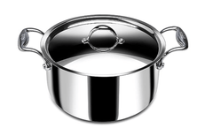 Stahl Triply Stainless Steel Sauce Pot with Lid | Stainless Steel Casserole | Tri Ply Biryani Pot with Induction Base | Artisan 4114, Dia 14 cm, 1 L-1