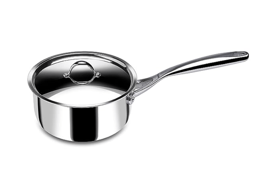 Stahl Stainless Steel Tea Pan | Triply Saucepan with Lid I Milk Pan 1.4 L | Gas & Induction Base Sauce Pan | Artisan 4216, Dia 16 cm
