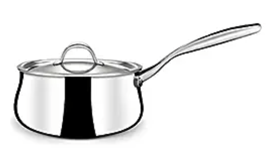 Stahl Stainless Steel Tea Pan | Triply Saucepan with Lid | Milk Pan 1.6 L | Gas & Induction Base Belly Sauce Pan | Artisan 4276, Dia 16 cm