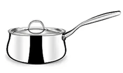 Stahl Stainless Steel Tea Pan | Triply Saucepan with Lid | Milk Pan 1.6 L | Gas & Induction Base Belly Sauce Pan | Artisan 4276, Dia 16 cm-1