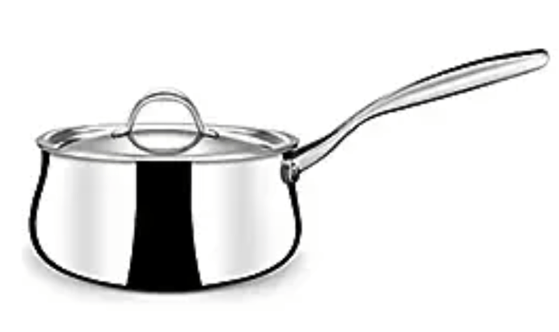 Stahl Stainless Steel Tea Pan | Triply Saucepan with Lid | Milk Pan 1.6 L | Gas & Induction Base Belly Sauce Pan | Artisan 4276, Dia 16 cm-1
