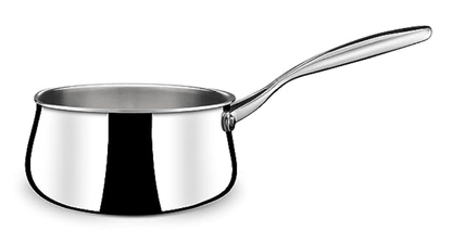 Stahl Stainless Steel Tea Pan | Triply Saucepan with Lid | Milk Pan 1.6 L | Gas & Induction Base Belly Sauce Pan | Artisan 4276, Dia 16 cm