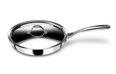 Stahl Triply Stainless Steel Artisan Frypan with Lid, 4422, 22cm, 1.7 Liters-2