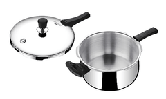 Stahl Triply Stainless Steel Pressure Cooker 5 Litre Outer Lid | Belly Pressure Cooker | Triply Cooker With Gas & Induction Base | Safe & Long Lasting Steel Cooker | Xpress Cooker 9275-2
