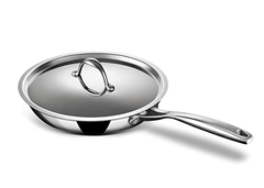 Stahl Triply Stainless Steel Artisan Frypan with Lid, 4422, 22cm, 1-Piece, Silver-2
