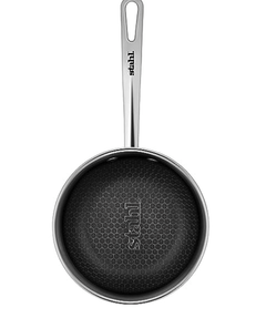 Stahl Triply Stainless Steel Non Stick Pan | Stainless Steel Frying Pan Without Lid | Fry Pan with Induction Base|Scratch Resistant Non Stick Pan | Hybrid 6438, Dia 18 cm, 0.9L-2