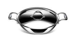 Stahl Triply Stainless Steel Artisan Kadhai with Lid, 4320, 20cm, 1.6 Liters-2