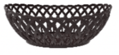 Ratan Plastic Round Medium Size 3 Piece Cane Fruit Baskets for Home Kitchen Storage-1
