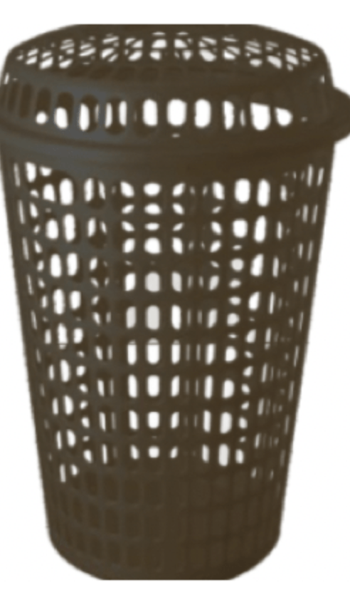 Panama laundry basket with lid 