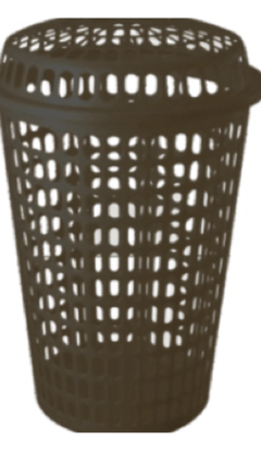 Panama laundry basket with lid -1