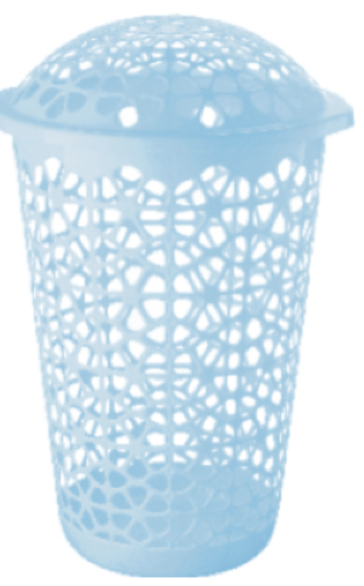 ढक्कन के साथ पनामा कपड़े धोने की टोकरी